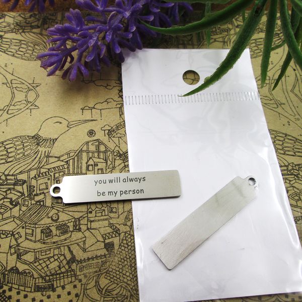40pcs--"you will always be my person"stainless steel charms more style for choosing diy charms pendants for necklace, Bronze;silver
40pcs--"you will always be my person"stainless steel charms more style for choosing diy charms pendants for necklace, Bronze;silver