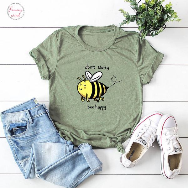 dont worry be happy printed 100% cotton short sleeve women t shirt casual soft female t shirt women plus size top, White
dont worry be happy printed 100% cotton short sleeve women t shirt casual soft female t shirt women plus size top, White