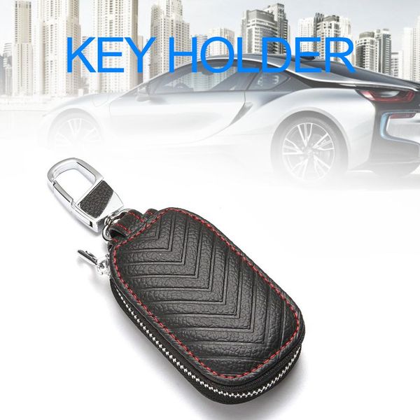 fashion car key chain bag genuine leather car key case bag coin holder cover pouch universal