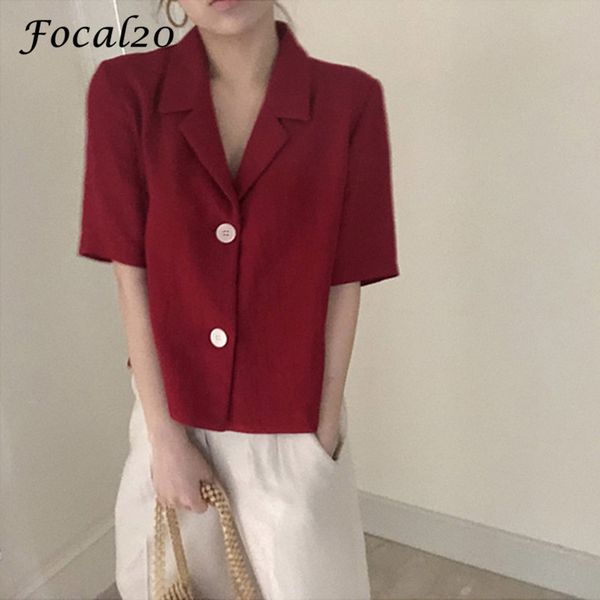 focal20 vintage solid color female blouse shirts notched turn-down collar v-neck short sleeve loose 2019 women shirt blouse, White
focal20 vintage solid color female blouse shirts notched turn-down collar v-neck short sleeve loose 2019 women shirt blouse, White