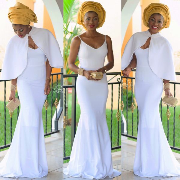 modest satin mermaid prom dresses with tippet spaghetti straps long formal evening gowns nigerian african robes formelles soirée plus size, Black
modest satin mermaid prom dresses with tippet spaghetti straps long formal evening gowns nigerian african robes formelles soirée plus size, Black