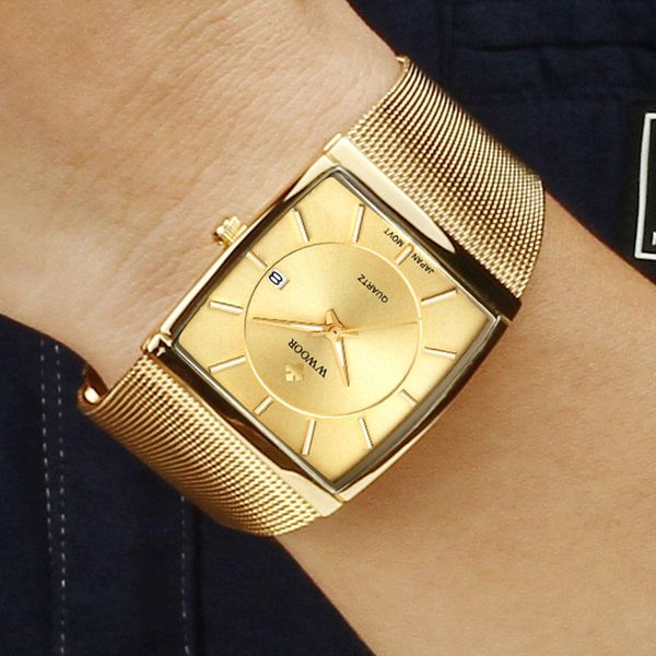 2019 golden quartz watch men watches relogio masculino luxury gold bracelet wrist watches steel male clock whatches square, Slivery;brown
2019 golden quartz watch men watches relogio masculino luxury gold bracelet wrist watches steel male clock whatches square, Slivery;brown