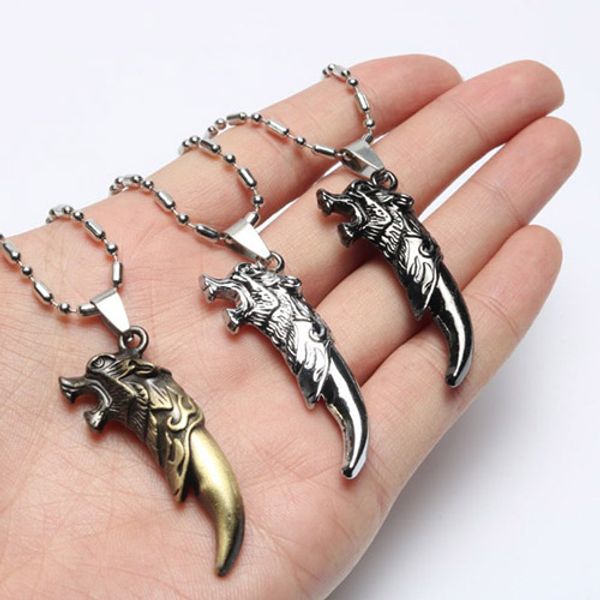 punk stainless steel mens domineering wolf tooth shape pendant necklace jewelry fashion personality necklaces jewelry ing, Silver
punk stainless steel mens domineering wolf tooth shape pendant necklace jewelry fashion personality necklaces jewelry ing, Silver