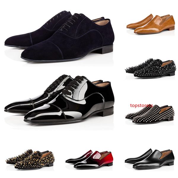 2020 men luxury designer loafers casual shoes triple black red matte patent leather spike sneakers for business wedding flat bottoms
2020 men luxury designer loafers casual shoes triple black red matte patent leather spike sneakers for business wedding flat bottoms