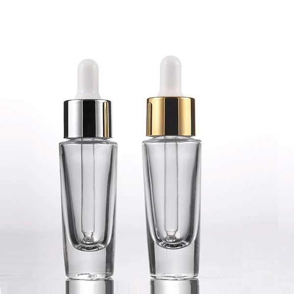 15 ml clear glass dropper container gold silver lids essential oil bottles 15ml for e juice liquid drop
15 ml clear glass dropper container gold silver lids essential oil bottles 15ml for e juice liquid drop