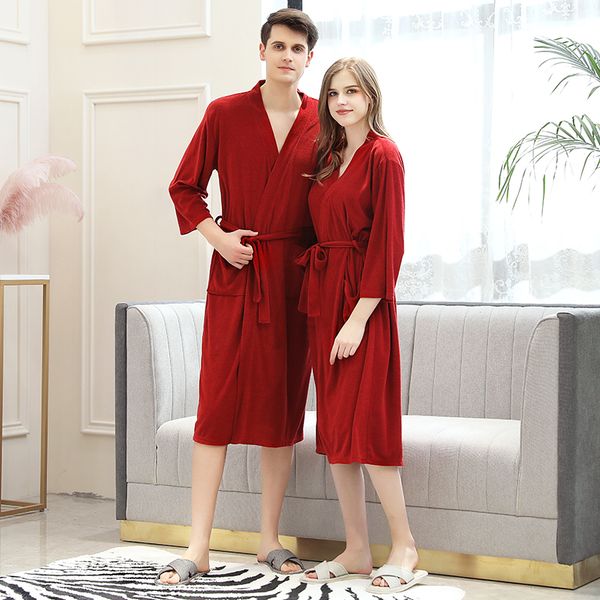 lovers towel elegant robe men women kimono terry bathrobe male sleepwear mens dressing gown badjas wedding bridesmaid robes, Black;red
lovers towel elegant robe men women kimono terry bathrobe male sleepwear mens dressing gown badjas wedding bridesmaid robes, Black;red