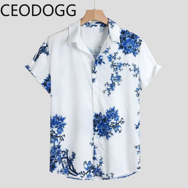retro print loose blouse mens summer 2020 new short sleeve shirt male turn down collar single breast casual blusas, White;black
retro print loose blouse mens summer 2020 new short sleeve shirt male turn down collar single breast casual blusas, White;black