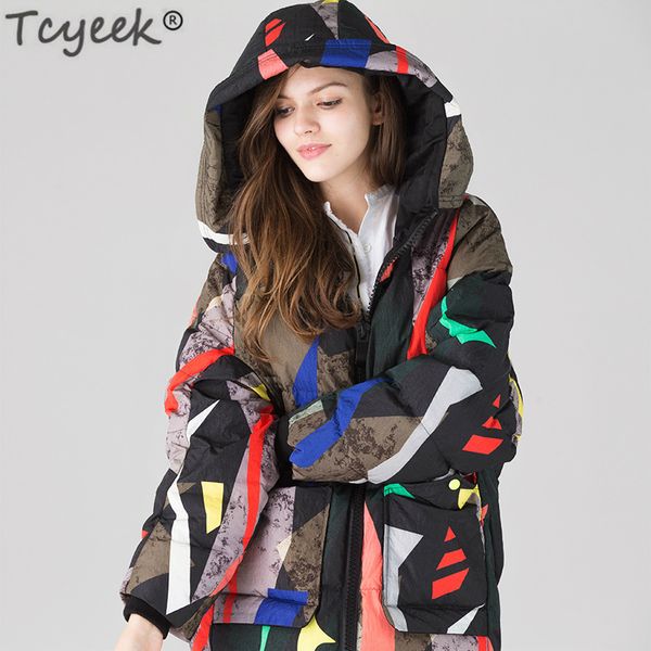tcyeek winter 90% white duck down jakcet women long camouflage print down coat female thick warm dong parkas outwear lwl1172, Black
tcyeek winter 90% white duck down jakcet women long camouflage print down coat female thick warm dong parkas outwear lwl1172, Black