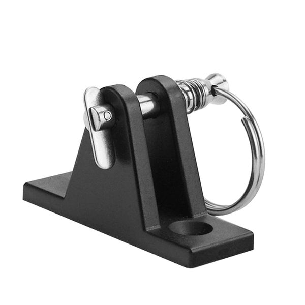 boat bimini nylon deck hinge with quick release pin & ring 2 holes w/ stainless steel mounting screws
boat bimini nylon deck hinge with quick release pin & ring 2 holes w/ stainless steel mounting screws
