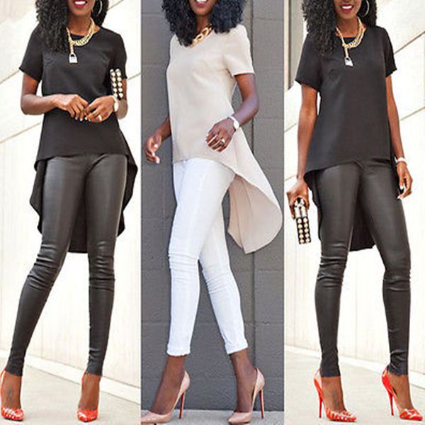 women's blouses & shirts fashion women ladies loose chiffon short sleeve shirt casual irregular solid color summer blouse s-4xl si, White
women's blouses & shirts fashion women ladies loose chiffon short sleeve shirt casual irregular solid color summer blouse s-4xl si, White