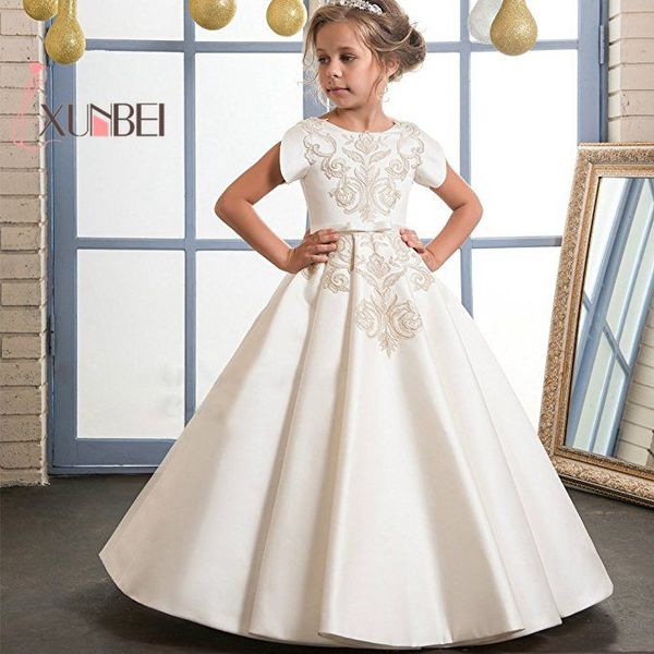 big promotion ivory appliqued flower girl dresses 2019 floor length girls pageant dresses first communion, Red;yellow
big promotion ivory appliqued flower girl dresses 2019 floor length girls pageant dresses first communion, Red;yellow