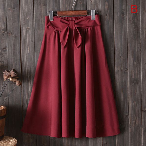 ladies' half skirt solid color a-line high waist casual pleated dress with belt h9, Black
ladies' half skirt solid color a-line high waist casual pleated dress with belt h9, Black