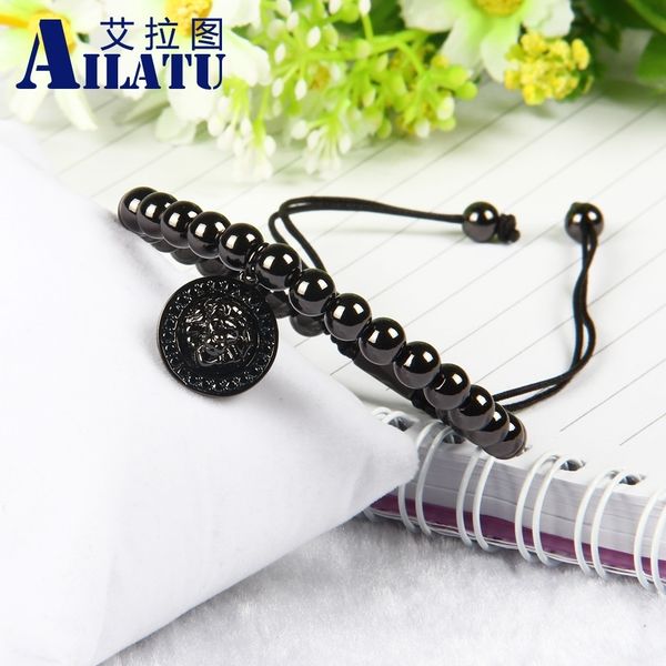 ailatu tide male personality jewelry 6mm brass beads micro inlay black cz animal head charms pendants macrame bracelet, Golden;silver
ailatu tide male personality jewelry 6mm brass beads micro inlay black cz animal head charms pendants macrame bracelet, Golden;silver