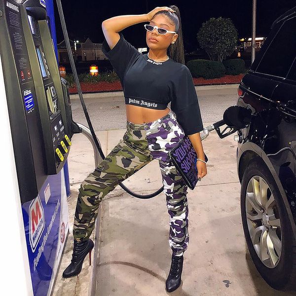 womens safari style cargo pants capris loose camouflage printing winter spring summer pants streetwear high waist pants, Black;white
womens safari style cargo pants capris loose camouflage printing winter spring summer pants streetwear high waist pants, Black;white