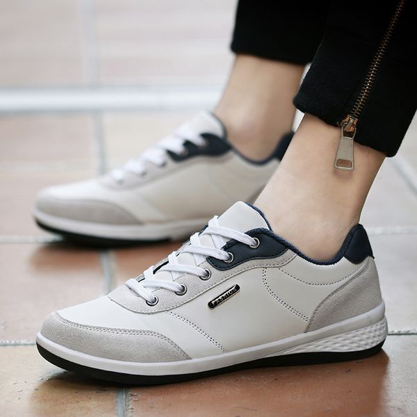 2019 autumn fashion shoes men leather sneakers breathable lace up men flats casual shoes male outdoor trainers footwear, Black
2019 autumn fashion shoes men leather sneakers breathable lace up men flats casual shoes male outdoor trainers footwear, Black