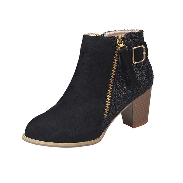 zipper lovely lightweight fabala side zip round head medium and thick heel shoes, Black
zipper lovely lightweight fabala side zip round head medium and thick heel shoes, Black