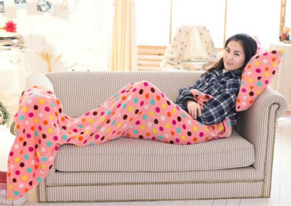 soft mermaid tail blanket fleece pink dots bowknot pillow set convenient striped sofa blanket
soft mermaid tail blanket fleece pink dots bowknot pillow set convenient striped sofa blanket