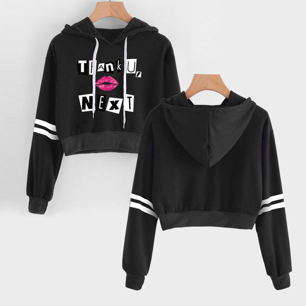 ariana grande crop hoodie thank u next print harajuku casual hooded cropped sweatshirt pullover sudaderas mujer, Black
ariana grande crop hoodie thank u next print harajuku casual hooded cropped sweatshirt pullover sudaderas mujer, Black