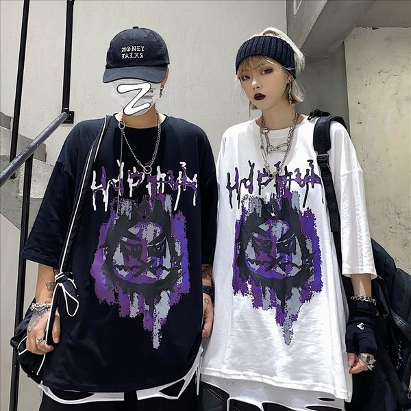 2020 harajuku style graffiti printing bf loose hip-hop couple short-sleeved t-shirt men's and women's fashion top, White
2020 harajuku style graffiti printing bf loose hip-hop couple short-sleeved t-shirt men's and women's fashion top, White