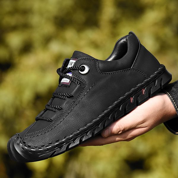 summer outdoor genuine leather casual shoes fahsion breathable men's shoes handmade sewing flats moccasins loafers l5, Black
summer outdoor genuine leather casual shoes fahsion breathable men's shoes handmade sewing flats moccasins loafers l5, Black