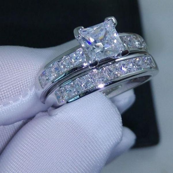 luxury size 5/6/7/8/9/10 jewelry 10kt white gold filled z princess cut simulated diamond wedding ring set gift with box, Silver
luxury size 5/6/7/8/9/10 jewelry 10kt white gold filled z princess cut simulated diamond wedding ring set gift with box, Silver