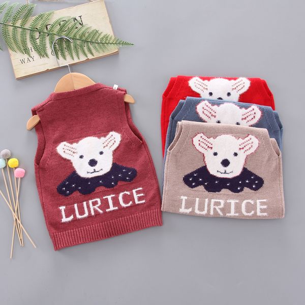 diimuu toddler boy warm sweaters coat children knitting sweater vest kids sleeveless cartoon bear clothes 1 2 3 4 years, Blue 
diimuu toddler boy warm sweaters coat children knitting sweater vest kids sleeveless cartoon bear clothes 1 2 3 4 years, Blue