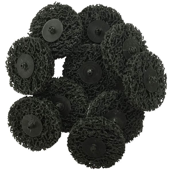 10pcs 2 inch 50mm quick change clean discs black for paint rust removal auto surface prep
10pcs 2 inch 50mm quick change clean discs black for paint rust removal auto surface prep