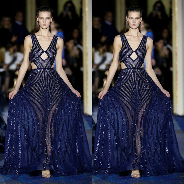 zuhair murad 2019 royal blue prom dresses v neck beading illusion sleeveless long formal dress floor length tulle evening gowns, Black
zuhair murad 2019 royal blue prom dresses v neck beading illusion sleeveless long formal dress floor length tulle evening gowns, Black