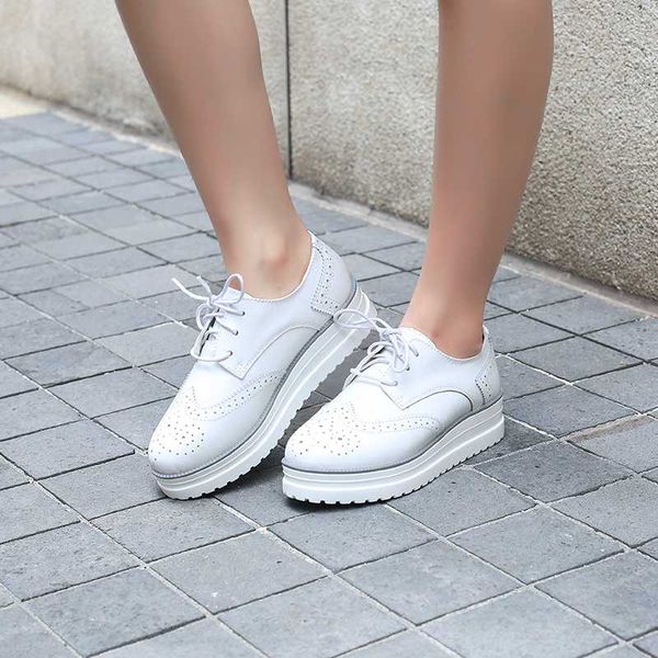 brock carved korean platform shoes genuine leather shoes women working woman spring summer chunky sneakers with high sole, Black
brock carved korean platform shoes genuine leather shoes women working woman spring summer chunky sneakers with high sole, Black