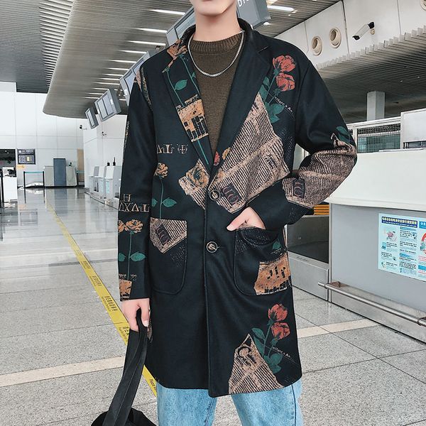 mens trench coat 2019 new fashion printing long coat autumn winter windbreakers casual high-end slim leisure jackets, Tan;black
mens trench coat 2019 new fashion printing long coat autumn winter windbreakers casual high-end slim leisure jackets, Tan;black