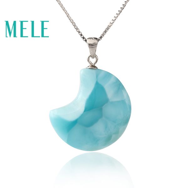 natural larimar pendant 925 silver for women and girl,moon shape blue color fine jewelry gift
natural larimar pendant 925 silver for women and girl,moon shape blue color fine jewelry gift