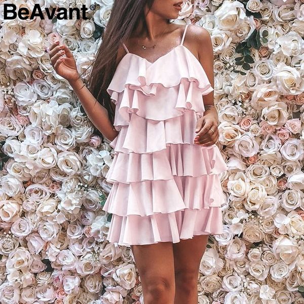 beavant ruffle multi layer summer dress women spaghetti straps backless chiffon short sundress casual holiday ladies vestidos, Black;gray
beavant ruffle multi layer summer dress women spaghetti straps backless chiffon short sundress casual holiday ladies vestidos, Black;gray