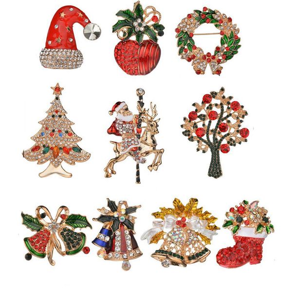 10 pcs gold charms mix unique christmas pendants brooches bell sock tree of life rhinestone brooch for women christmas jewelry, Gray
10 pcs gold charms mix unique christmas pendants brooches bell sock tree of life rhinestone brooch for women christmas jewelry, Gray