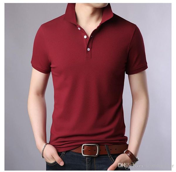 fashion solid breathable lapel neck mens polo designer short sleeve summer tees seven color optional casual tee, White;black
fashion solid breathable lapel neck mens polo designer short sleeve summer tees seven color optional casual tee, White;black
