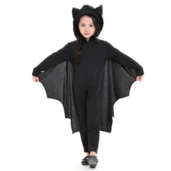 children animal cosplay cute bat costume kids halloween costumes girls boys black jumpsuit connect wings party dress with gloves, White
children animal cosplay cute bat costume kids halloween costumes girls boys black jumpsuit connect wings party dress with gloves, White