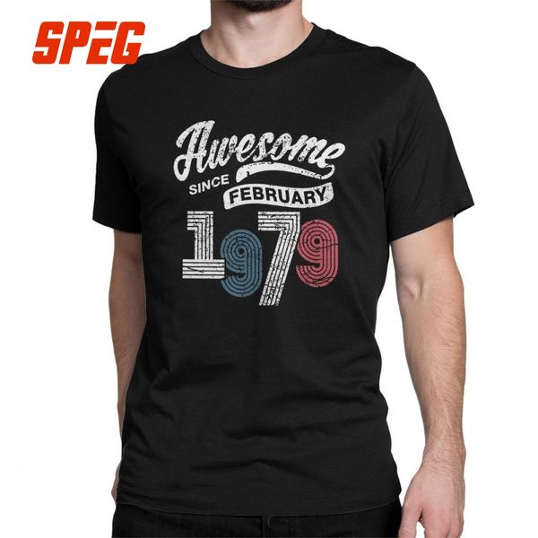 awesome since february 1979 vintage casual t shirt men 40th birthday short sleeves clothes party tees 100% cotton o neck t-shirt, White;black
awesome since february 1979 vintage casual t shirt men 40th birthday short sleeves clothes party tees 100% cotton o neck t-shirt, White;black