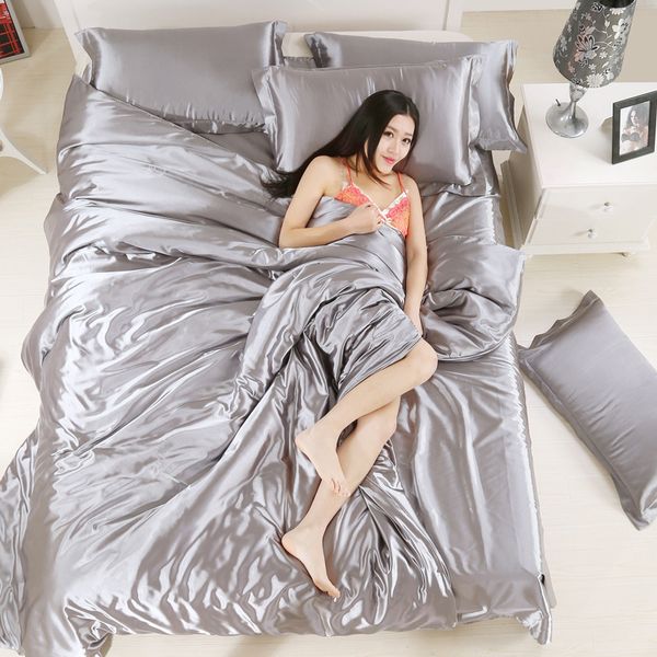 home textile satin silk bedding set king queen size bed set bedclothes duvet cover flat sheet pillowcases
home textile satin silk bedding set king queen size bed set bedclothes duvet cover flat sheet pillowcases