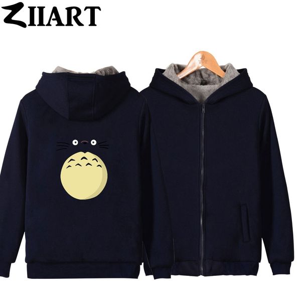 my neighbor totoro cartoon character face belly couple clothes girls woman full zip autumn winter plus velvet parkas ziiart, Black
my neighbor totoro cartoon character face belly couple clothes girls woman full zip autumn winter plus velvet parkas ziiart, Black