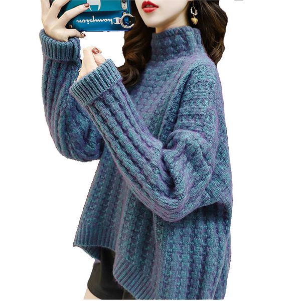 women's sweaters autumn winter women knitted pullover thick loose shirt turtleneck long sleeve sweater fc1084, White;black
women's sweaters autumn winter women knitted pullover thick loose shirt turtleneck long sleeve sweater fc1084, White;black