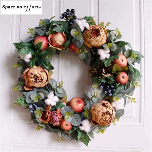 40cm artificial flowers peony wreaths door wreath home wall hanging wedding background decorative garland easter wreath 
40cm artificial flowers peony wreaths door wreath home wall hanging wedding background decorative garland easter wreath