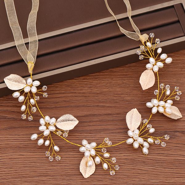 pearl headband hair accessories for women wedding ornaments gold color leaf wedding tiara hair band bridal hair jewelry, White;golden
pearl headband hair accessories for women wedding ornaments gold color leaf wedding tiara hair band bridal hair jewelry, White;golden