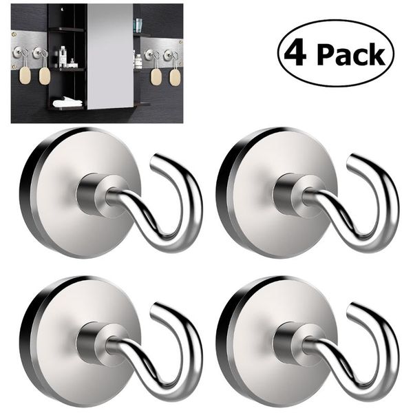 winomo 4pcs strong 40lb magnetic hooks heavy duty neodymium hanging hook set for refrigerator / other magnetic surfaces
winomo 4pcs strong 40lb magnetic hooks heavy duty neodymium hanging hook set for refrigerator / other magnetic surfaces