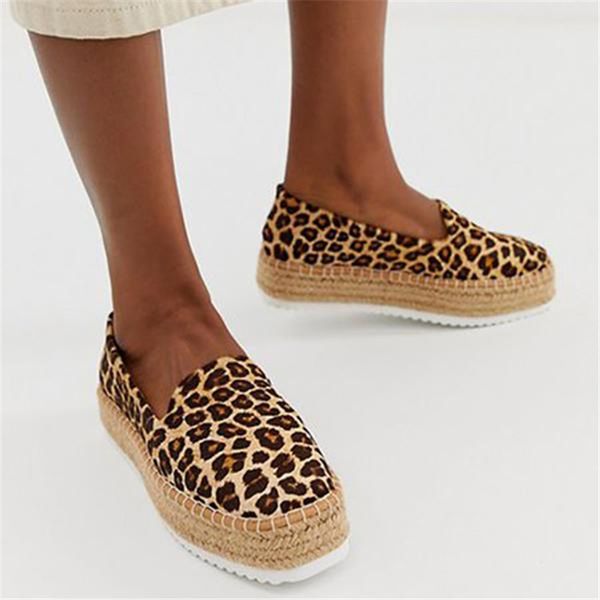 

loozykit faux suede espadrilles shoes slip-on casual loafers women platform flats 2019 ballet flats ladies shoe zapatos mujer, Black