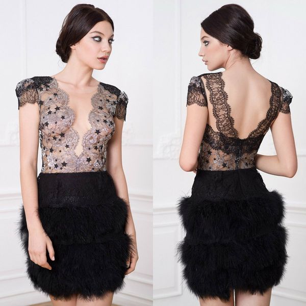 2019 little black dresses prom deep v neck lace appliqued feather cap sleeves mini evening gowns custom made illusion cocktail party dresses
2019 little black dresses prom deep v neck lace appliqued feather cap sleeves mini evening gowns custom made illusion cocktail party dresses