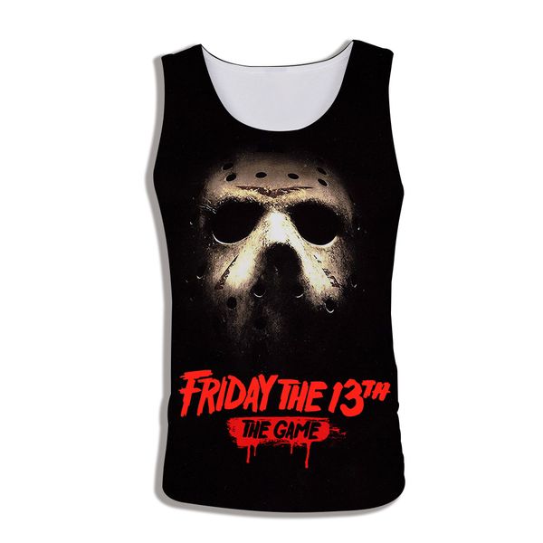 cross border selling youth fashion friday the 13th the game3d printed sleeveless vest t-shirt for men, White;black
cross border selling youth fashion friday the 13th the game3d printed sleeveless vest t-shirt for men, White;black