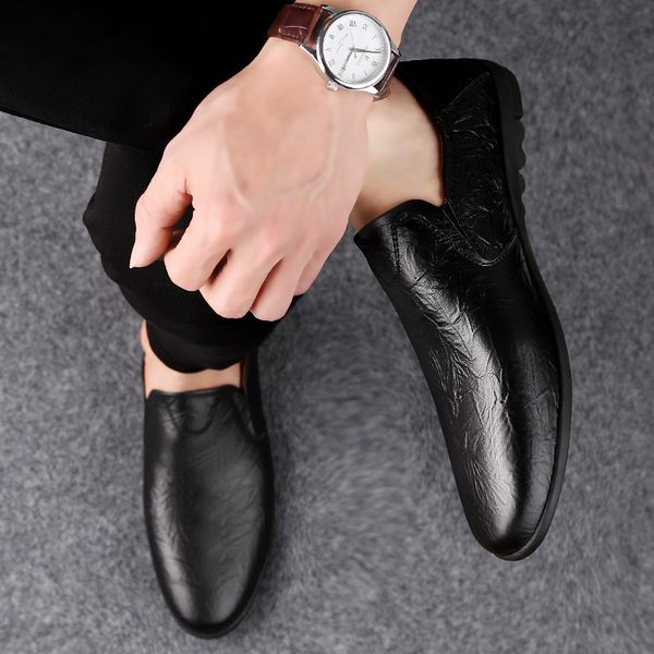 leather small leather shoes men's casual shoes set hand-caught soft-shaded breathable, Black
leather small leather shoes men's casual shoes set hand-caught soft-shaded breathable, Black