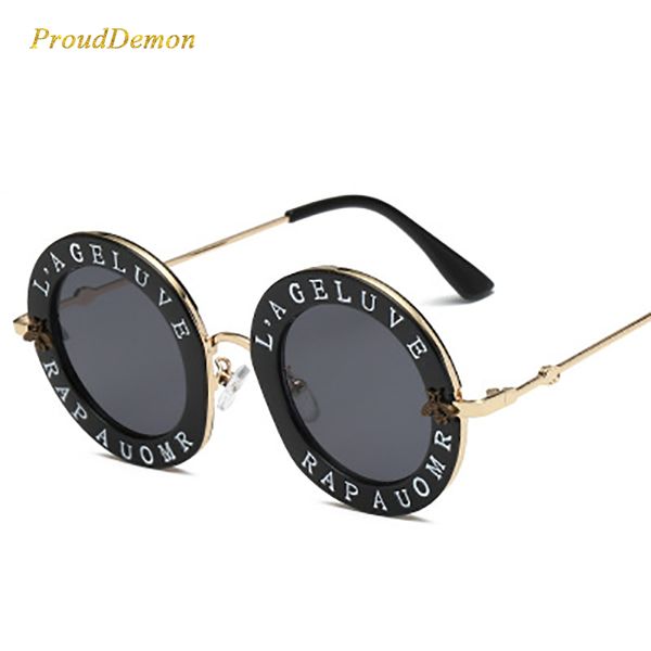 2020 new fashion round metal frame sunglasses men women vintage sunglasses bee design brand uv400, White;black
2020 new fashion round metal frame sunglasses men women vintage sunglasses bee design brand uv400, White;black