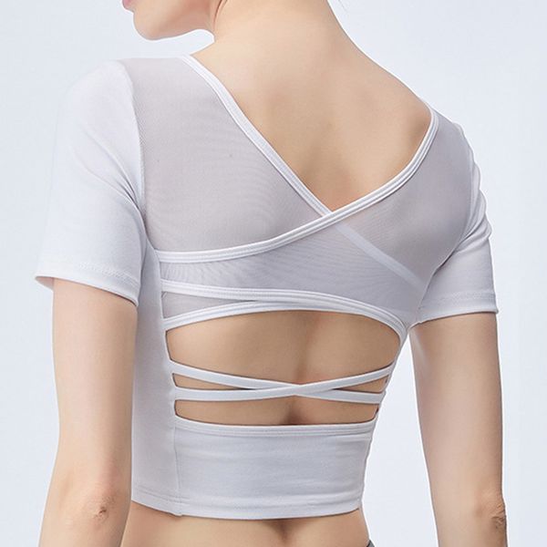 yoga outfits 2021 beautiful back slim tshirt nylon nude sports wear for women gym tight-fitting high elastic band chest pad, White;red
yoga outfits 2021 beautiful back slim tshirt nylon nude sports wear for women gym tight-fitting high elastic band chest pad, White;red