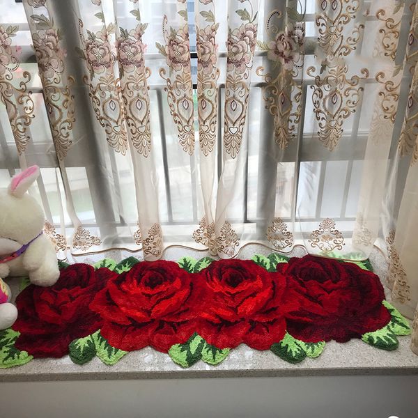 acrylic thick 4 rose art rug for bedroom/bedside art carpet romantic rose hallway bath mat parlor rug livingroom tapete 165*70cm
acrylic thick 4 rose art rug for bedroom/bedside art carpet romantic rose hallway bath mat parlor rug livingroom tapete 165*70cm