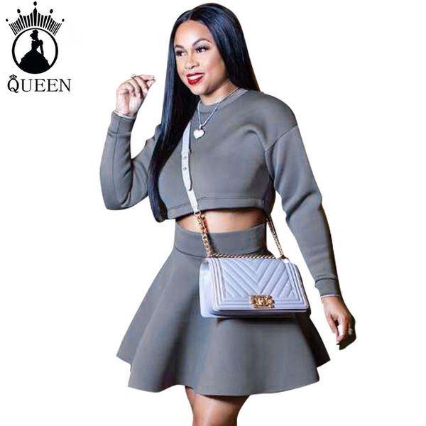 two piece crop skirt set women 2020 new autumn winter club wear long sleeve short hoodie and a-line skirts suits 2pcs, Gray
two piece crop skirt set women 2020 new autumn winter club wear long sleeve short hoodie and a-line skirts suits 2pcs, Gray